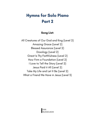 Hymns for Solo Piano, Part 2