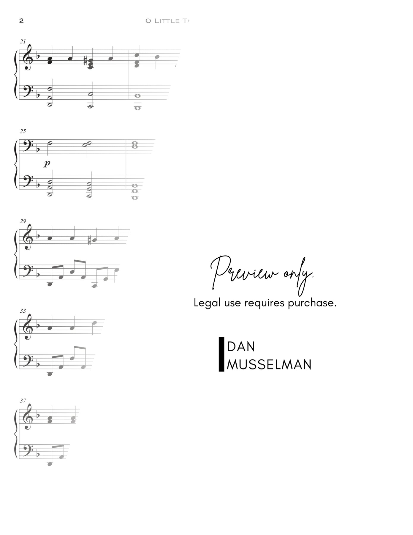 O Little Town Of Bethlehem – Dan Musselman O Little Town Of Bethlehem – Dan Musselman
