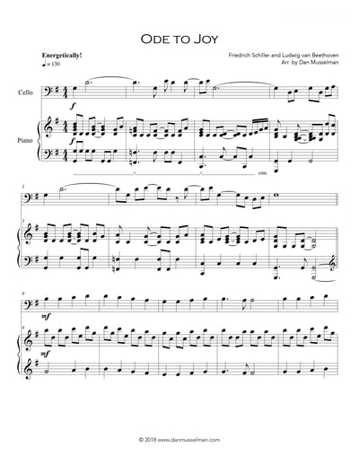 Ode to Joy - for piano and cello